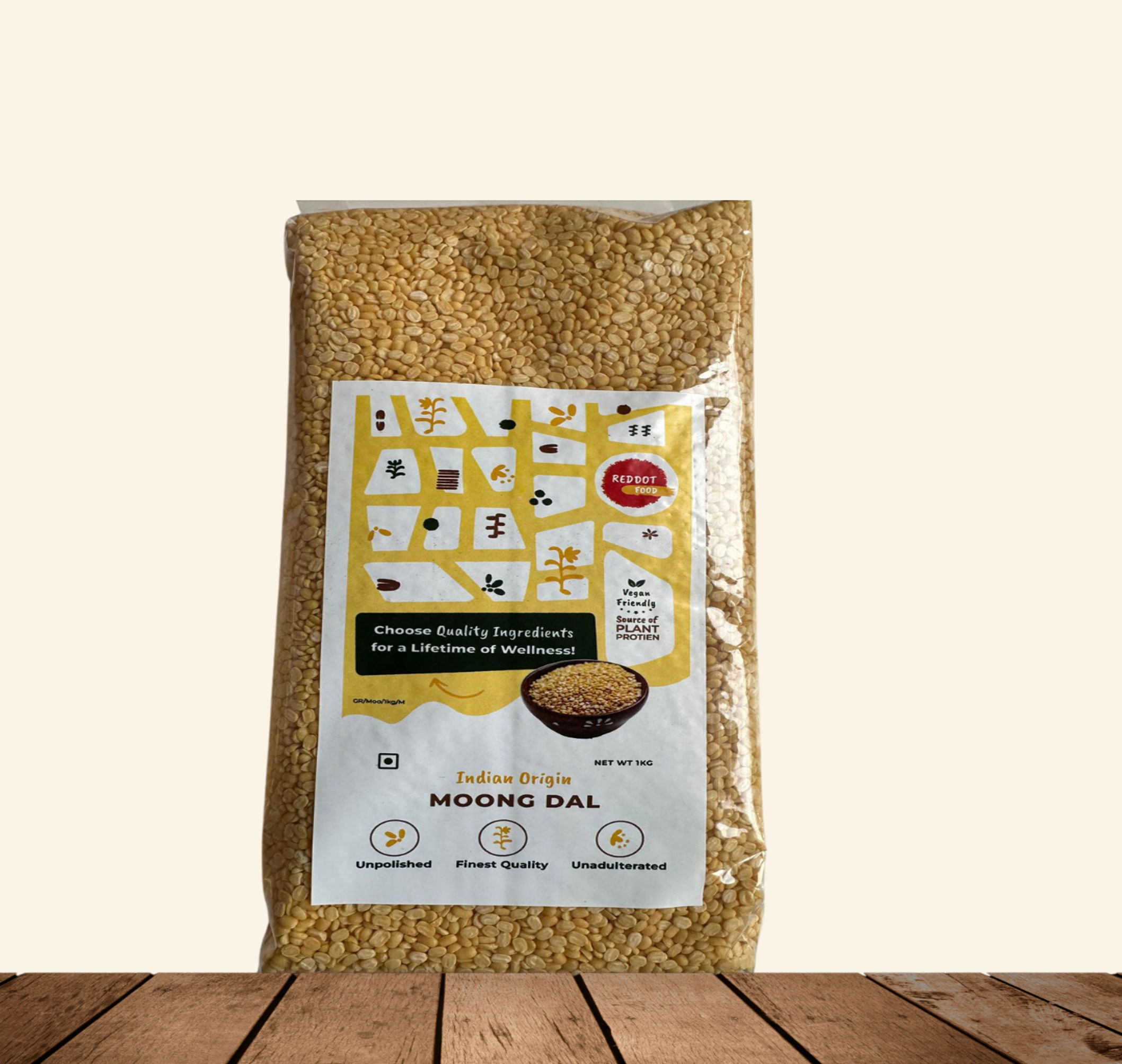 A packet of unpolished moong dal, available in Ireland